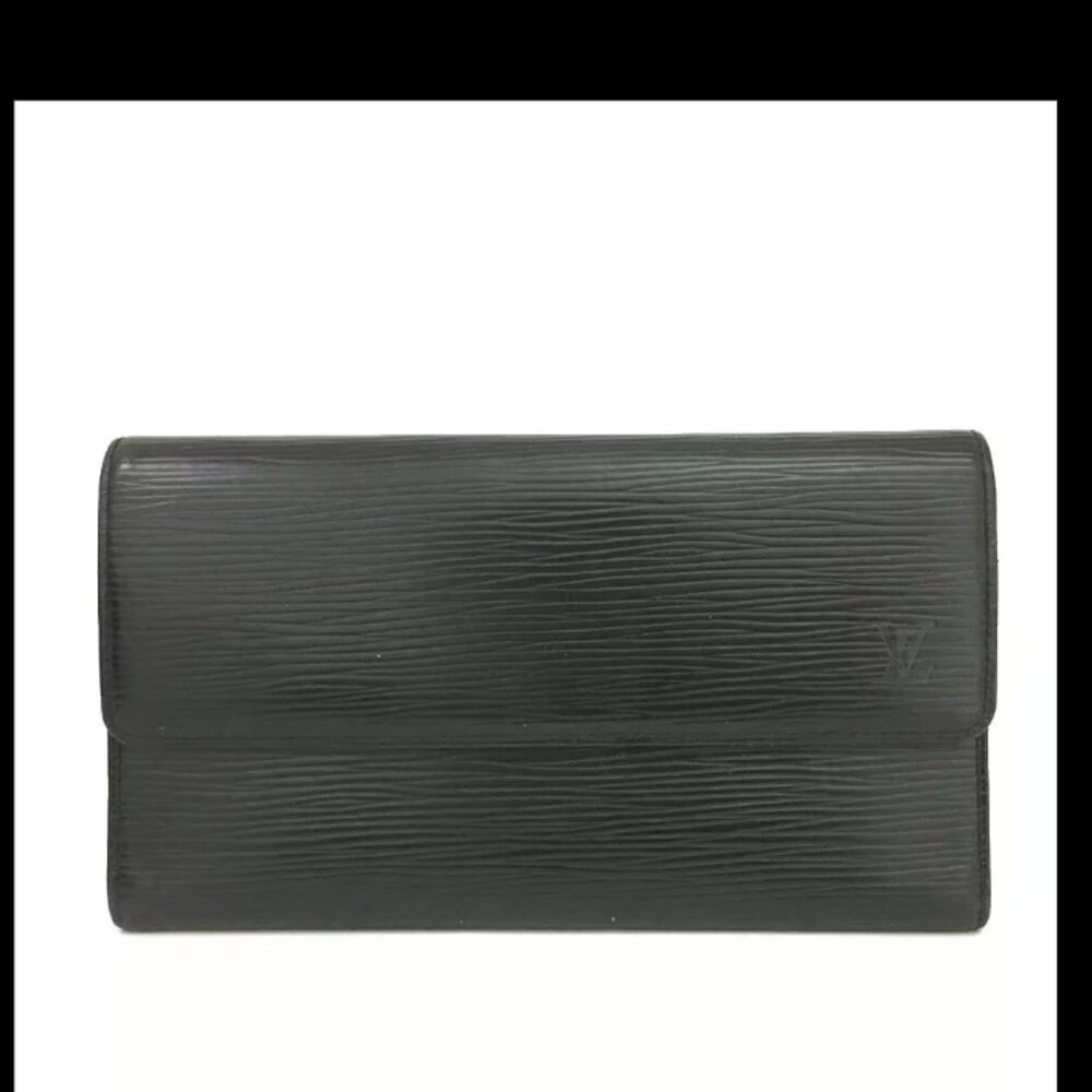 AUTHENTIC LOUIS VUITTON EPI PORTE TRESOR INTERNATIONAL TRIFOLD LEATHER WALLET